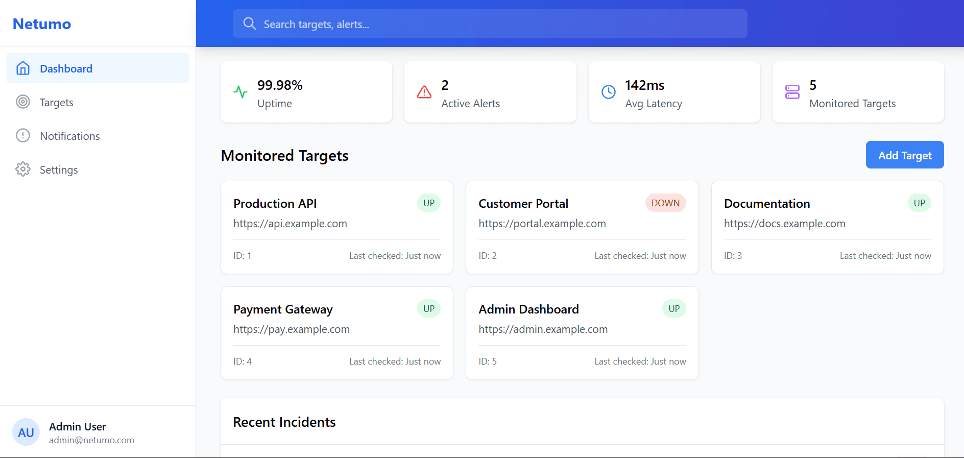 Mini Netumo Web Application