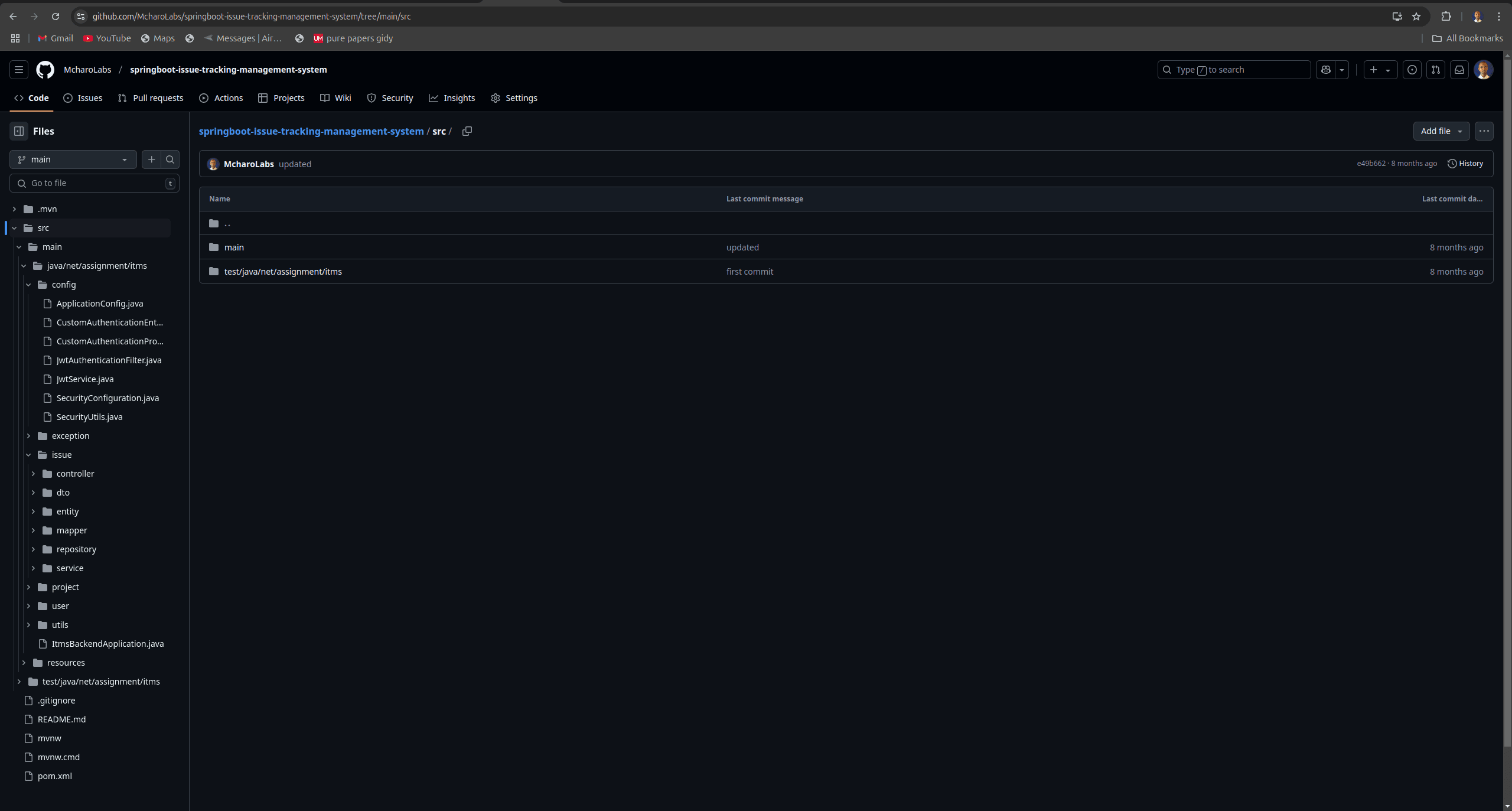 Issue Tracking Management System (Spring Boot)